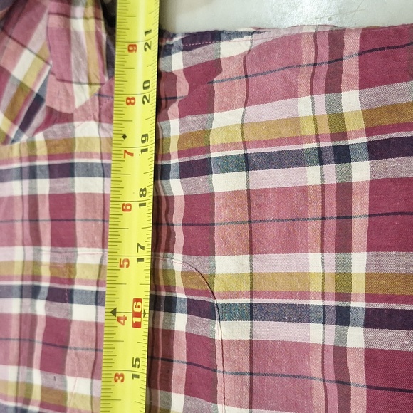 Bonobos Men's Plaid Shirt Pink White Hemp Cotton Sz Large Slim Fit Button‎ Down - Picture 5 of 9